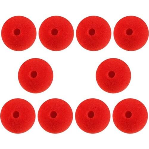 10Pcs Red Sponge Noses Red Ball Foam Circus Clown Nose Comic Party Costume Magic Dress Wedding Tools Red Nose Day