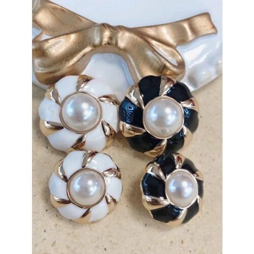 10pcs/lot Gold Pearl Buttons Plastic Shank for Garment Clothing Accessories Fit Sewing Scrapbooking Garment DIY Decoration