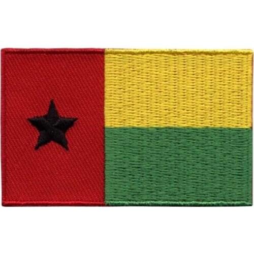 Guinea Bissau Embroidery Patch Custom Garment Tags Personalized Fabric Labels Flat Broder Iron On Backing MOQ50pcs