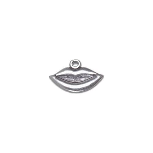 100pcs a lot 2013 fashion anti-silver plated Lips Charm jewelry