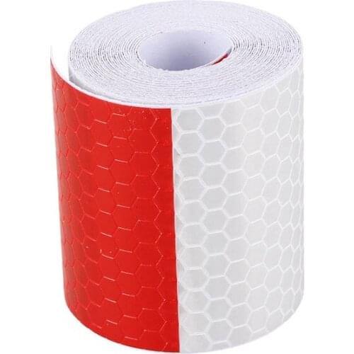 2 inch x 10ft 3 Meters Night Reflective Safety Warning white red Tape Strip Sticker