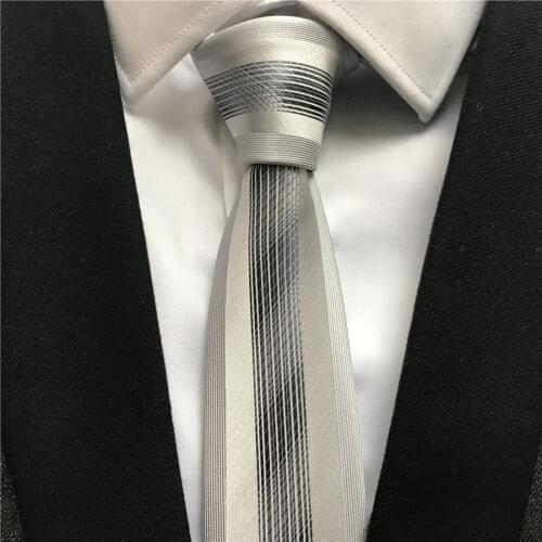 2021 Mens Ties Jacquard Woven Neck Tie White Unique Striped Neckties for Men Gift