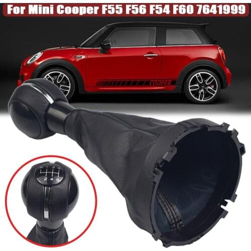 6 Speed Manual Gear Shift Knob Shifter Lever HandBall Gaitor Boot Cover For Mini Cooper F55 F56 F54 F60 25117641999
