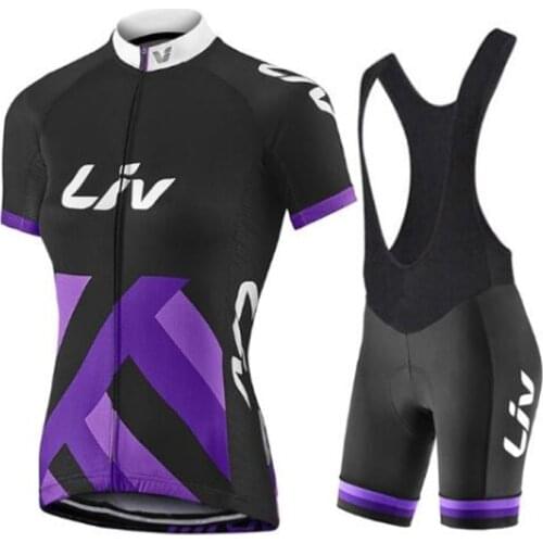 Free Shipping LIV Cycling Jersey Set Women Summer Road Bike Clothing BIB Shorts Kit 2021 Bicycle Clothes MTB Suit Female Dress