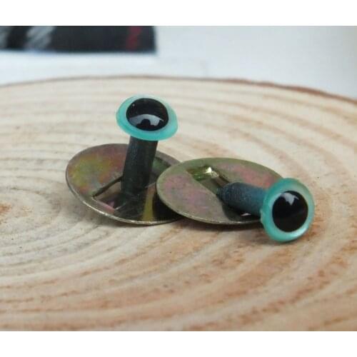Free shipping!! 4.5mm blue color Japanese Hand Painted Pearl-tallic Safety Plastic Eyes with Metal Washer