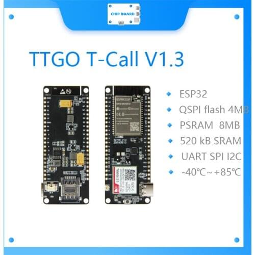 LILYGO TTGO T-Call V1.3 ESP32 Wireless Module GPRS Antenna SIM Card SIM800L Module And GSM/GPRS Antenna