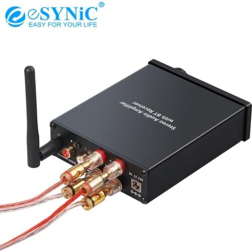 ESYNiC Bluetooth-compatible 4.2 Stereo Audio Amplifier Certified AptX Low Latency 50W+50W HiFi Class D Integrated Amp power Amp