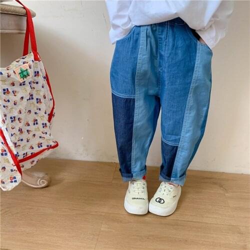Childrens Jeans Baby Denim Pants 2021 Autumn New Style Korean Girl Jeans Trousers Baby Korean Casual Cowboy Pants Baby Clothes
