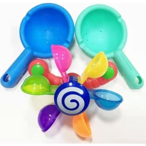 Baby Bath Toys windmill turns around boy girls water spoon flower sprinkle babys bathfun Swimming Pool Games