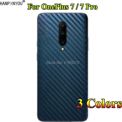 For OnePlus One Plus 7 Pro 6.41" 3D Gradient Carbon Fiber Back Cover Decal Skin Protective Sticker Film For OnePlus 7 Pro 6.67"