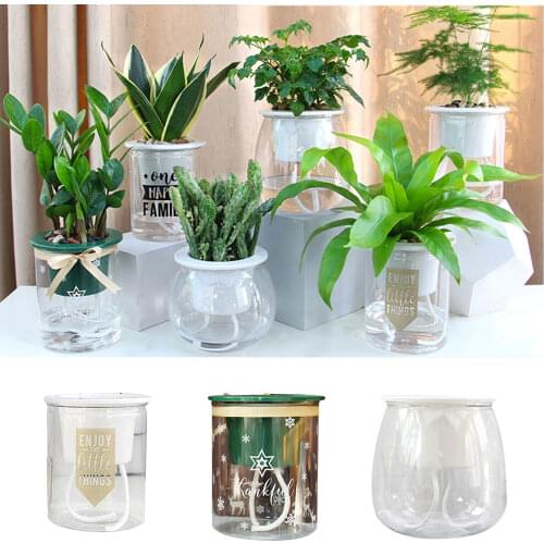 Self Watering Planter Pots Mini Round Design Succulent Plant Pot Indoor Home Garden Modern Decorative Pot ALI88