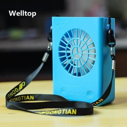 Welltop Multi-functional Rechargeable Mini Fan 3 Speeds Handheld Portable Fans Home Office Travel Air Cooling Desktop USB Fan