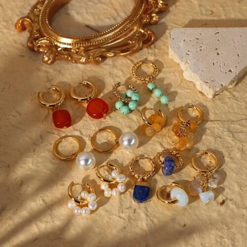 Stainless Steel Fashion Earrings for Women Jewelry Piercing Brincos 2021 Trand Ear Cuff Woman Summer Ear Rings Statement Bijoux