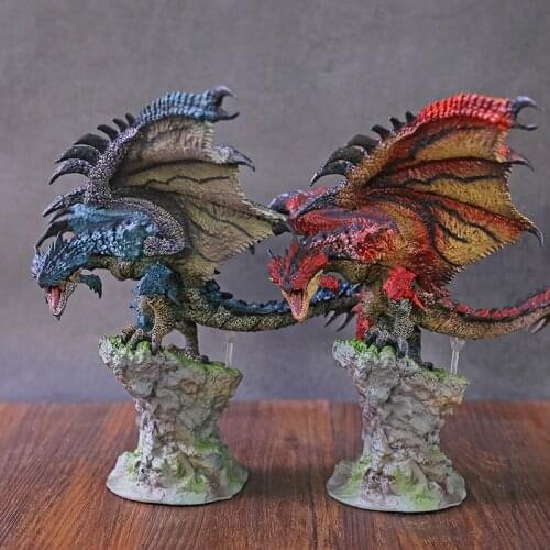 Monster Hunter World Liolaeus Red Sliver Azure Rathalos Nergigante Limited Statue PVC Figure Model Toy Figurine