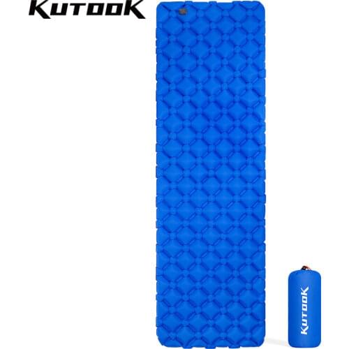 KUTOOK Inflatable Sleeping Pad Camping Mattress Portable Waterproof Picnic Mat Hiking Air Mattress Outdoor Mat Nylon TPU Travel