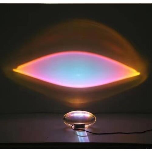Sky Eye Crystal Night Lights Rainbow Sunset Projection Bedroom Bedside Lamp LED Table Lamps Bar Wall Decor Home Atmosphere Lamp