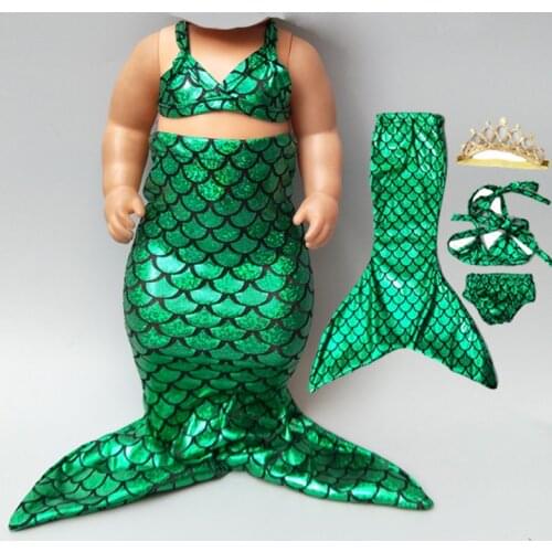Doll clothes for 43cm baby doll Mermaid dress 18 inch doll Mermaid skirt