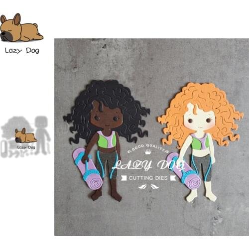 Swimming Fitness Sport Girl Metal Cutting Dies Scrapbooking Stencil DIY Craft Embossing Die Cuts Card Making New Dies For 2021