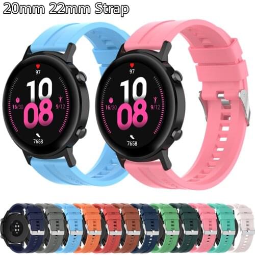 20mm 22mm Silicone Band Straps For Huawei Honor Watch GT 2 42mm 46mm GT 2e GT 2 Pro ES Magic 2 GS Pro Smart Wristband Bracelet