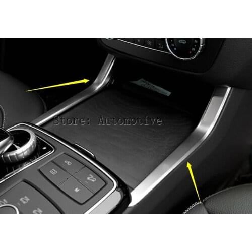 Inner Water Cup Holder Frame Cover Trim For Benz GLE W166 /Coupe C292 2015-2016 2pcs
