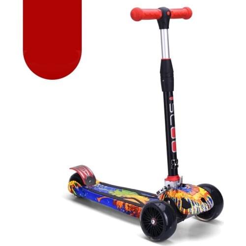 High quality 3-16 years old foldable colorful height adjustable wide tire 3 wheels kids kick scooter for Christimas gift