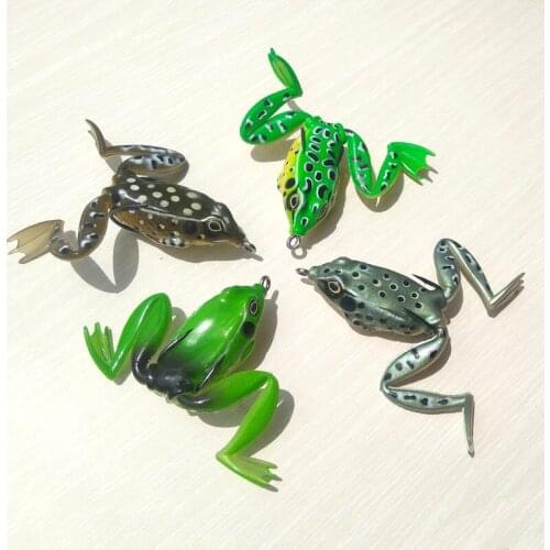 5.5cm/11.5g High Quality Kopper Live Target Frog Lure Snakehead Lure Topwater Simulation Frog Fishing Lure Soft Bass Bait