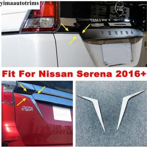 ABS Chrome Rear Tail Lights Lamps Eyebrow Eyelid Strip Cover Trim Exterior Refit Kit Accessories For Nissan Serena 2016 - 2020