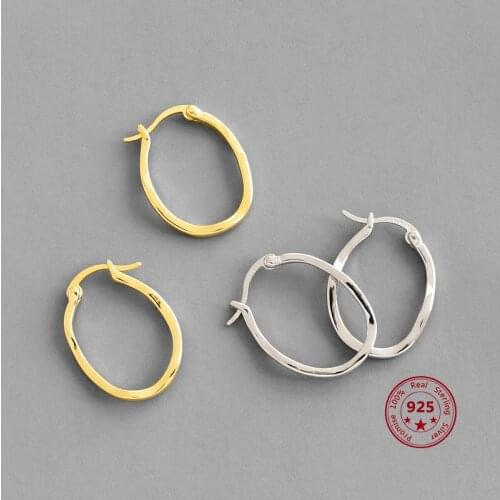 Korean Pop Style Exquisite Pure S925 Sterling Silver Earrings Round Irregular Texture Simple INS ladies Accessories