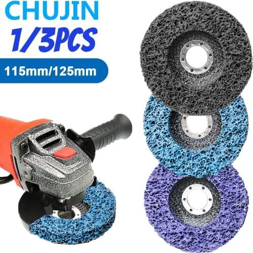 1/3 Pcs 125mm Clean Rust Remover Poly Strip Disc Abrasive Wheel Paint Grinding Wheels for Motorcycles Durable Angle Grinder Car