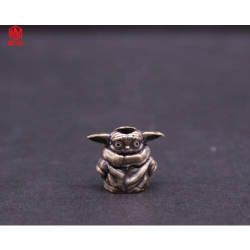 1PC Retro Brass Copper EDC Paracord Beads Lanyard Pendants Knife Beads Umbrella Rope Cord Necklace Bracelet Beads Pendants