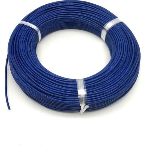 10m High Temperature Resistant Wire 0.3/0.5/0.75/1/1.5/2/2.5/4mm2 Glass Fiber Braided Wire for Heating Cable, Film Connecting