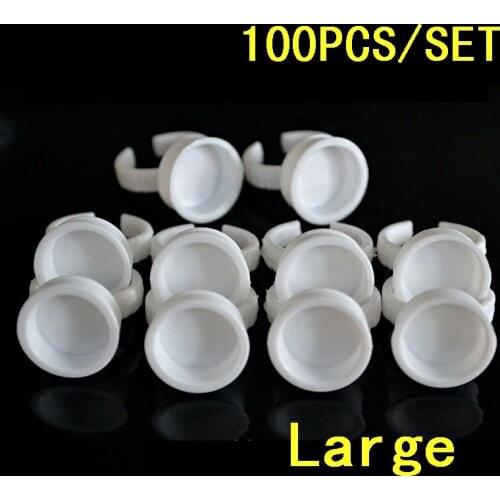 100pcs/lot Disposable tattoo large ink cup plastic tattoo ink cup permanent makeup eyebrow lips pigmet