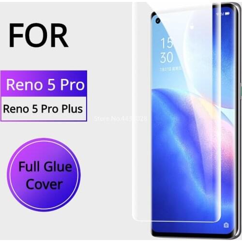 3D Curved UV Liquid for OPPO Reno 5 Pro Plus 5G Tempered Glass Full Glue Cover for RENO 5 Pro+ Ultra Screen Protector Film Glass