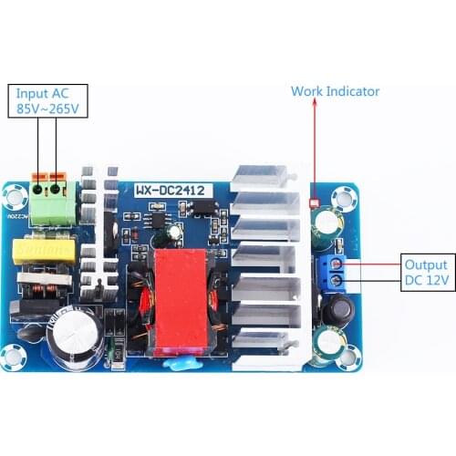 AC-DC 12V 8A 96W Step-Down Switch Power Supply Module Buck Converter 110V 220V to 12V