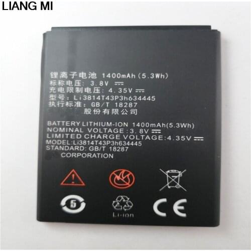 3.8V 1400mAh Li3814T43P3h634445 cell phone battery For ZTE Blade L110 A112 V815W Battery with phone holder
