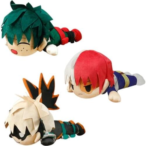 Anime My Hero Academia Izuku Midoriya Katsuki Bakugou Shouto Todoroki Plush Pendant Toy Soft Stuffed Dolls Gift