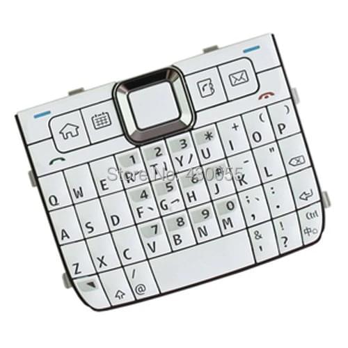 White Color New Housing Home Function Main Keypads Keyboards Buttons Cover Case For Nokia E71 , Free Shipping
