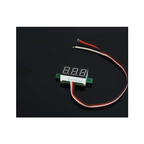 Free Shipping!! 3.0-30V two-wire DC reversed not burn / electric motor car digital voltmeter /Electronic Component