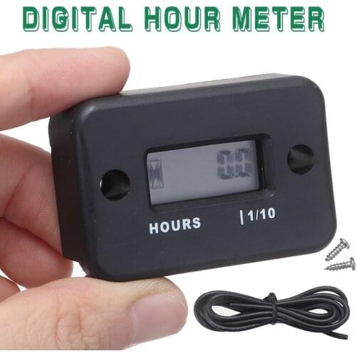 Random Color Digital Hour Meter Gauge Fit For Gas Engine Motor Boat ATV Snowmobile Durable Motorcycle Pressure Test Instrument