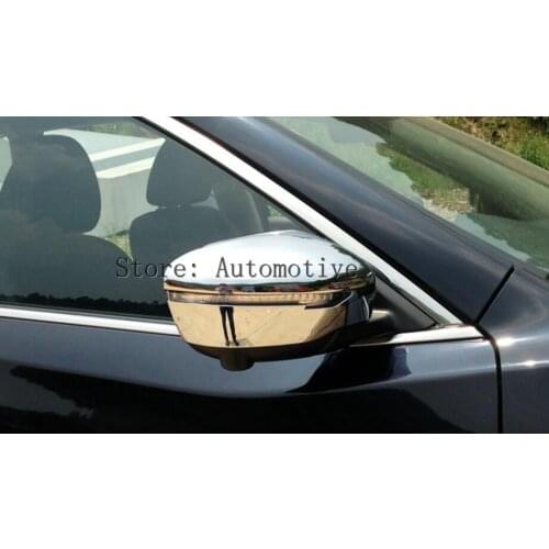 For Nissan Qashqai J11 2014 2015 2016 2017 Rogue Sport Chrome Door Side Mirror Cover Trim Rear View Cap Overlay Molding Garnish