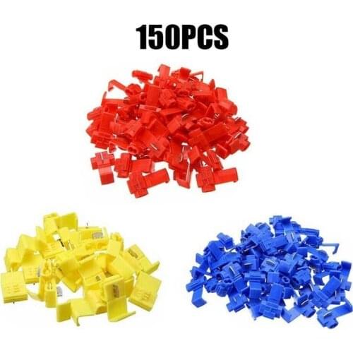 150Pcs Ant Clip Terminals Quick Splice Quick Splice Crimp Replacement Accessories Cable Electrical Snap Terminal Connectors