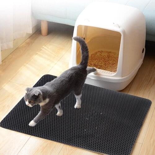 Waterproof Pet Cat Litter Mat Double Layer Litter Cat Pads Trapping Pet Litter Box Mat Pet Products Bed For Cats House Clean