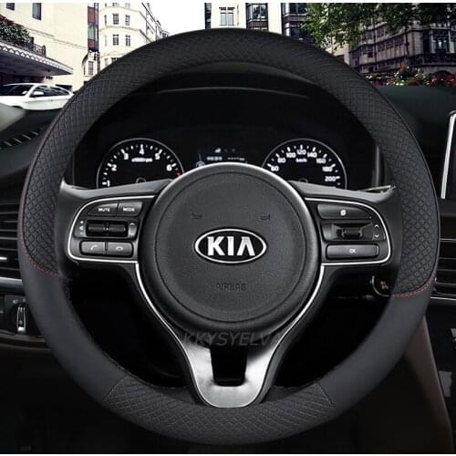 Leather Sport Car Steering Wheel Cover for Kia Sorento I II III Sorento PRIME 2002-2020 Auto Accessories