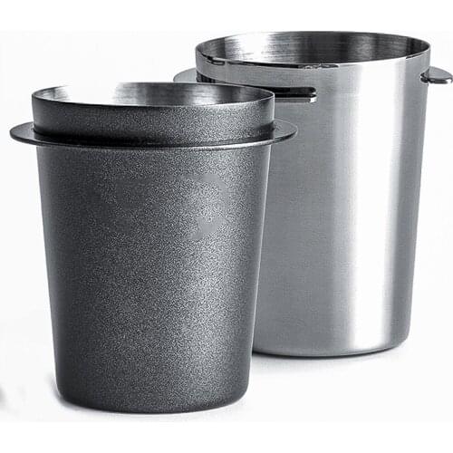 2020 New Support Stainless Steel Coffee Dosing Cup Powder Feeder Part for 58mm Espresso Machine Dosing Cup Grinder Assistant