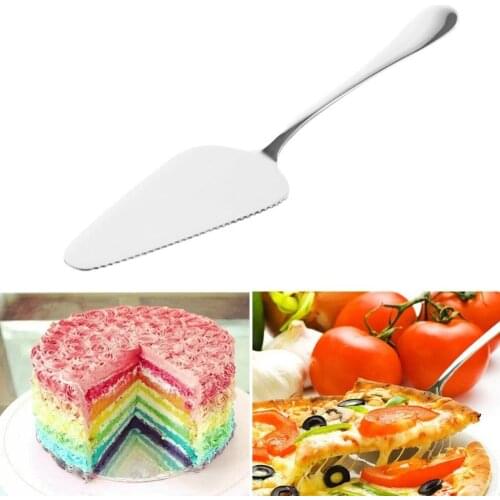Stainless Steel Cake Pizza Shovel Serrated Edge Cake Bracket Cutters Triangular Spatula Cheese Dessert Pie Kitchen Baking Tools