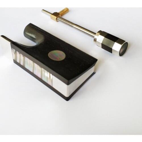 Violin Bow Frog Sterling Silvier Mounted Eye EB013