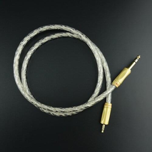 MCA HiFi silver-plated 3.5mm to 6.35mm large three-core audio cable computer power amplifier mixer cable