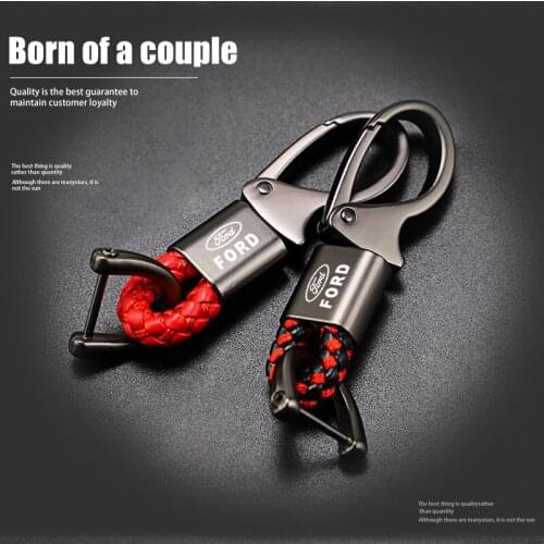 Car Key Accessories High Quality Metal Auto Keychain Ring For Ford Focus Fiesta Ranger Mustang S-MAX Flex Escort Falcon Mondeo