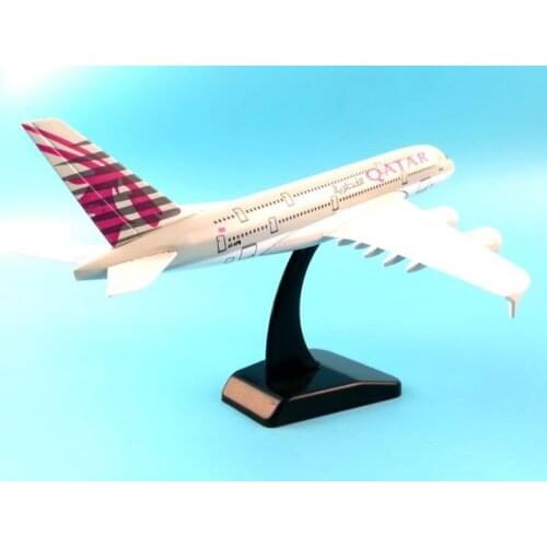20CM AIR PASSENGER PLANE A380 QATAR METAL ALLOY MODEL PLANE AIRCRAFT MODEL TOY AIRPLANE COLLECTION DESK TOY BIRTHDAY GIFT