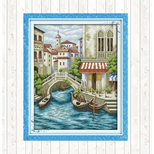 Natural Scenery Patterns Chinese Cross Stitch Kit DMC 14ct 11ct DIY Count Print Canvas Cross Stitches Needlework Embroidery Kit